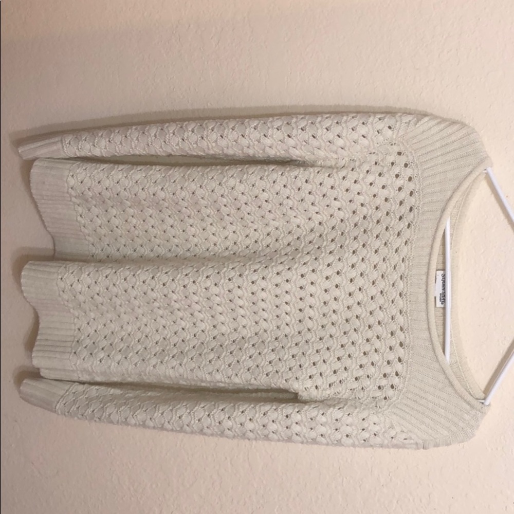 Women's oversized white sweater